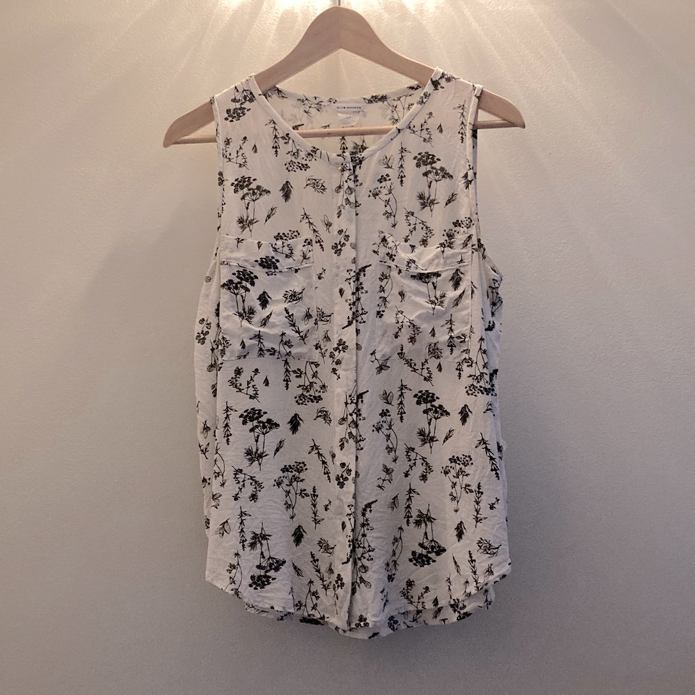 Floral Club Monaco 100% silk tank blouse